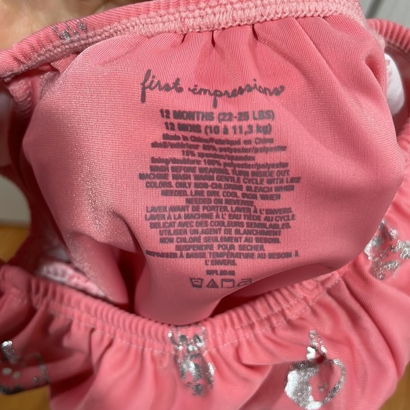 Baby girl Bathing Suit First Impressions 12 Months LIKE NEW - Picture 7 of 7